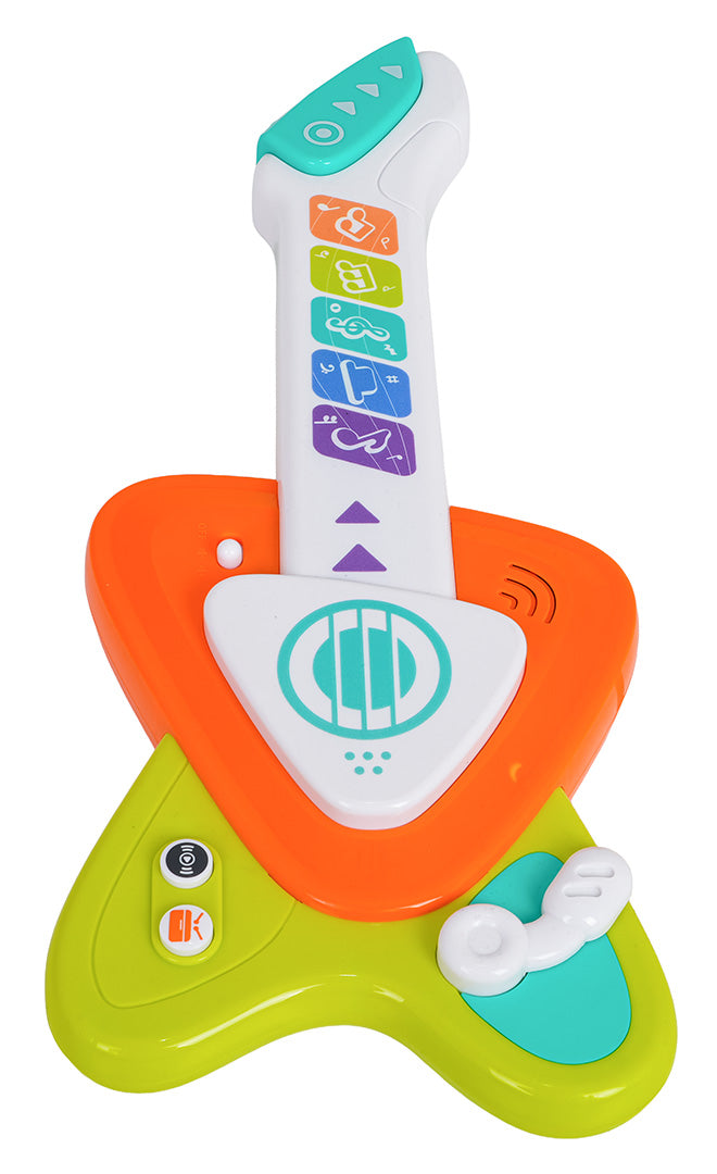 Bērnu elektroniskā ģitāra ar krāsainām mūzikas pogām un skaņas efektiem