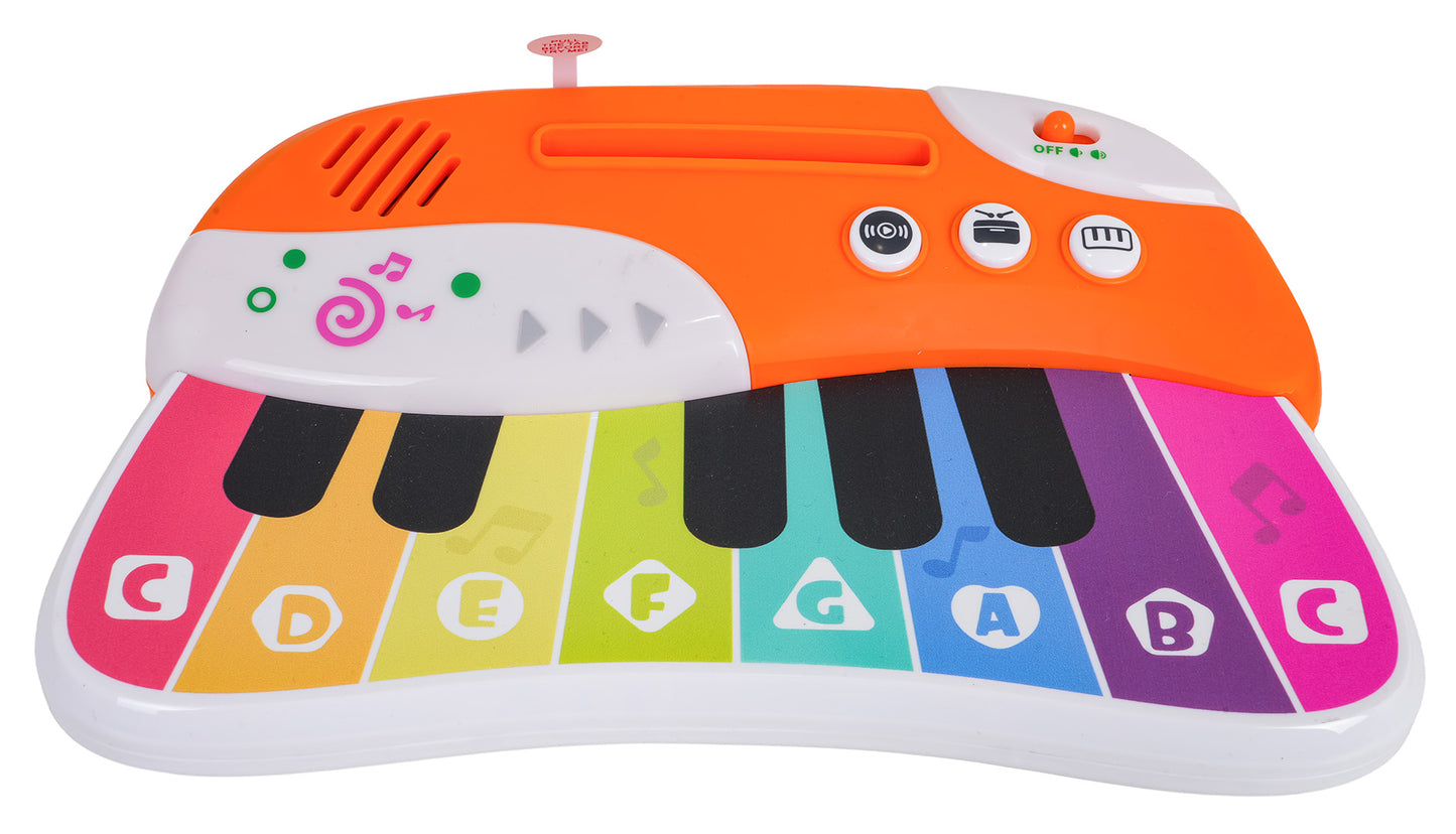 Krāsainas bērnu klavierītes ar mūzikas taustiņiem un skaņu pogām rotaļām un mācībām