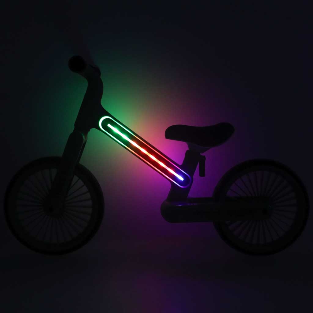Bērnu līdzsvara velosipēds Trike Fix Glow ar daudzkrāsu LED apgaismojumu tumsā