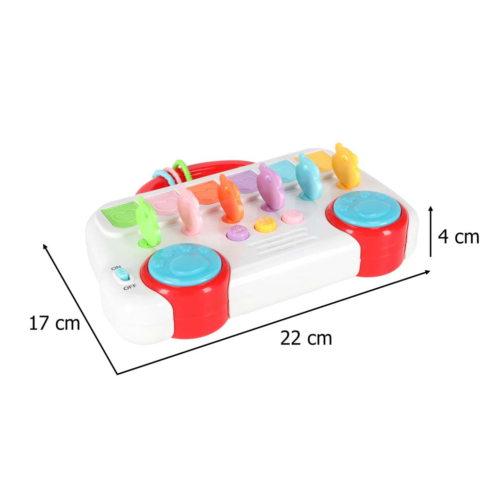 Bērnu muzikālā rotaļlieta ar izlecamiem dzīvniekiem – izmērs 22 × 17 × 4 cm