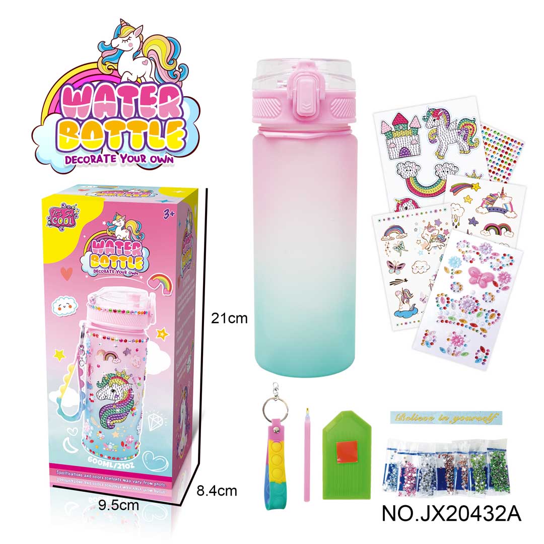 Ūdens pudele Unicorn + aksesuāri, 600 ml