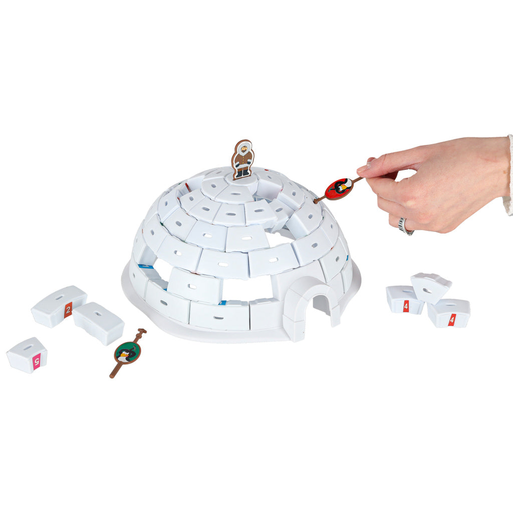 Bērnu veiklības spēle “Igloo” ar ledus bloku izsišanu
