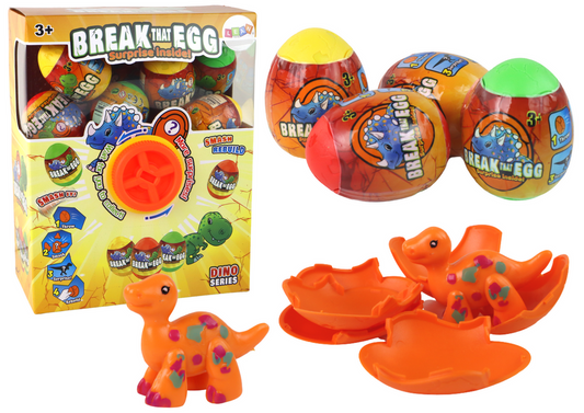 Dinozaura pārsteiguma ola Break That Egg viena ola ar figūriņu un saliekamu čaumalu