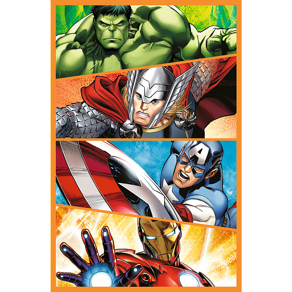 Disney Marvel Atriebēju puzle ar Halku, Toru, Kapteini Ameriku un Dzelzs vīru
