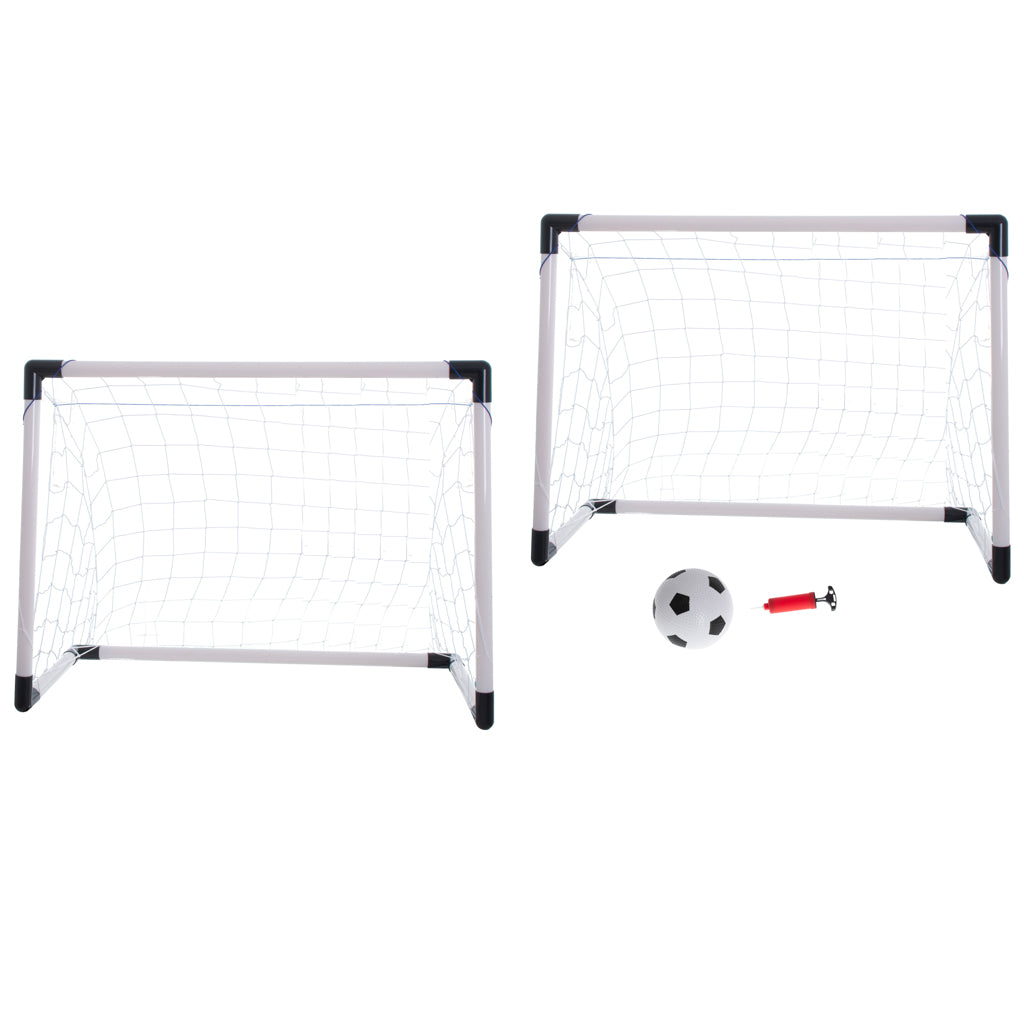 Divi mini bērnu futbola vārti ar bumbu un pumpi