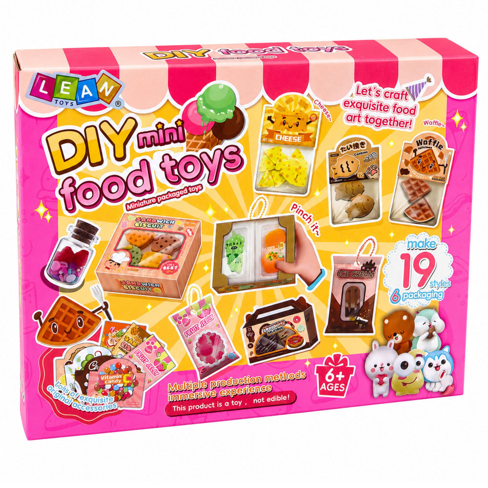 DIY mini squishy saldumu un uzkodu veidošanas komplekts iepakojumā