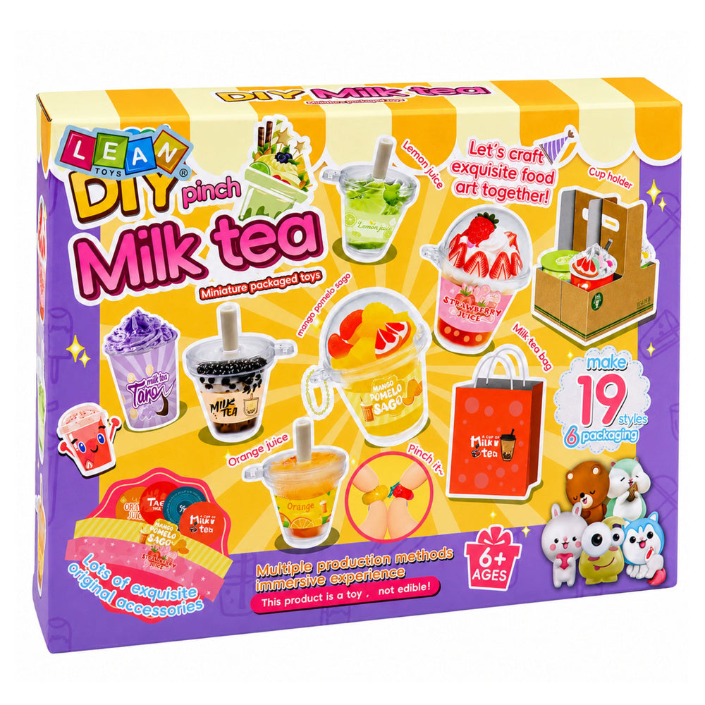 DIY squishy dzērienu radošais komplekts Milk Tea iepakojumā