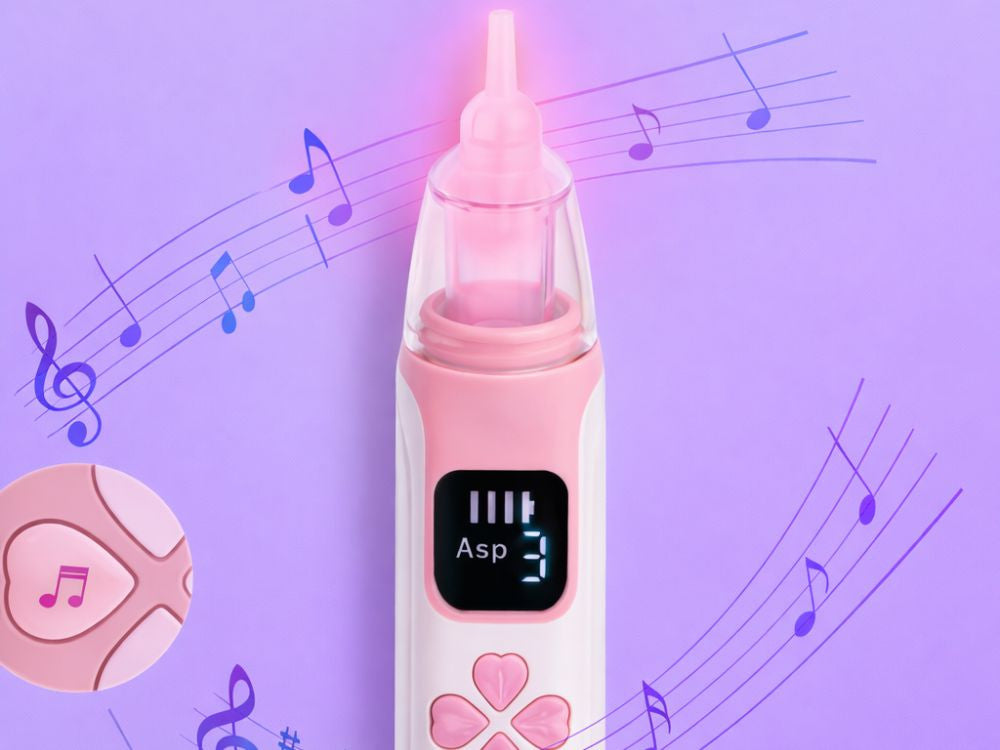 Elektriskais deguna aspirators bērniem ar 3 sūkšanas režīmiem un melodijām