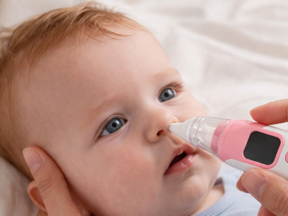 Elektriskais deguna aspirators bērniem lietošanas laikā