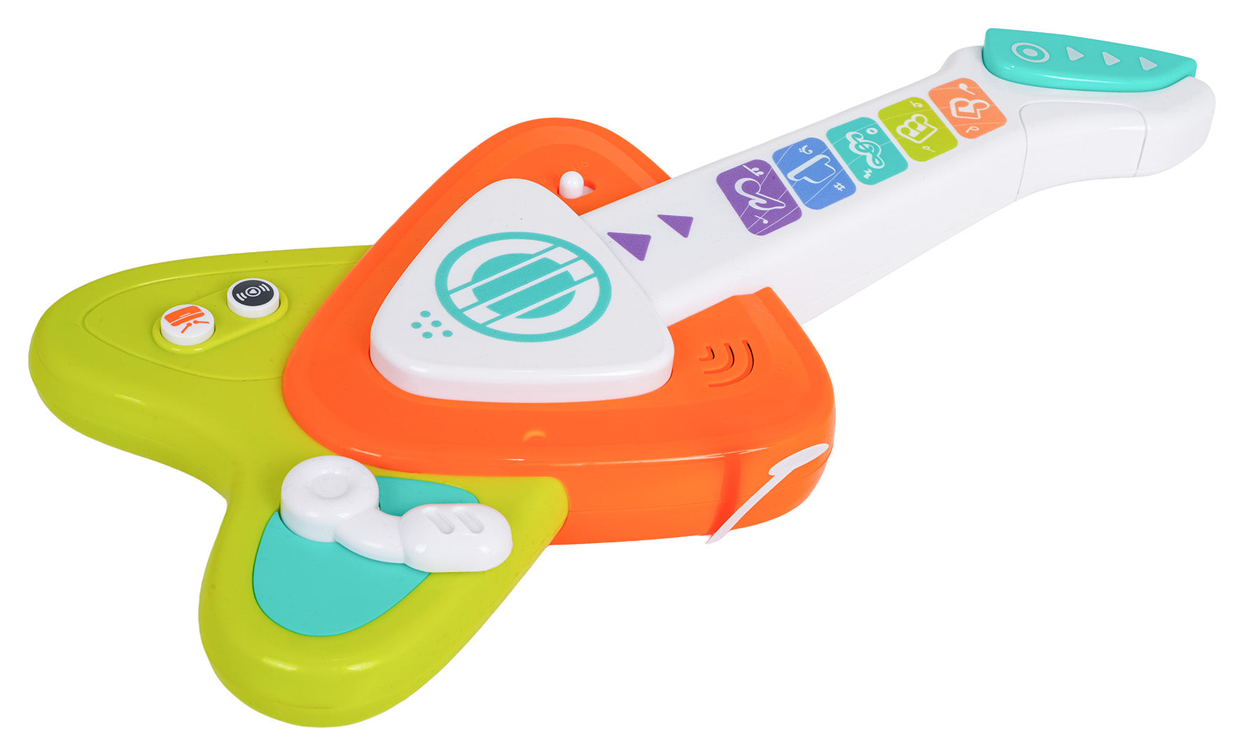 Elektroniskā rotaļu ģitāra bērniem ar krāsainām pogām un skaņas funkcijām