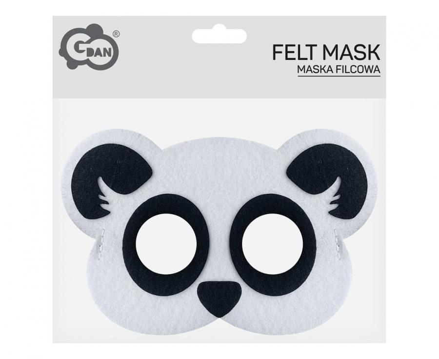 Filca maska panda iepakojumā