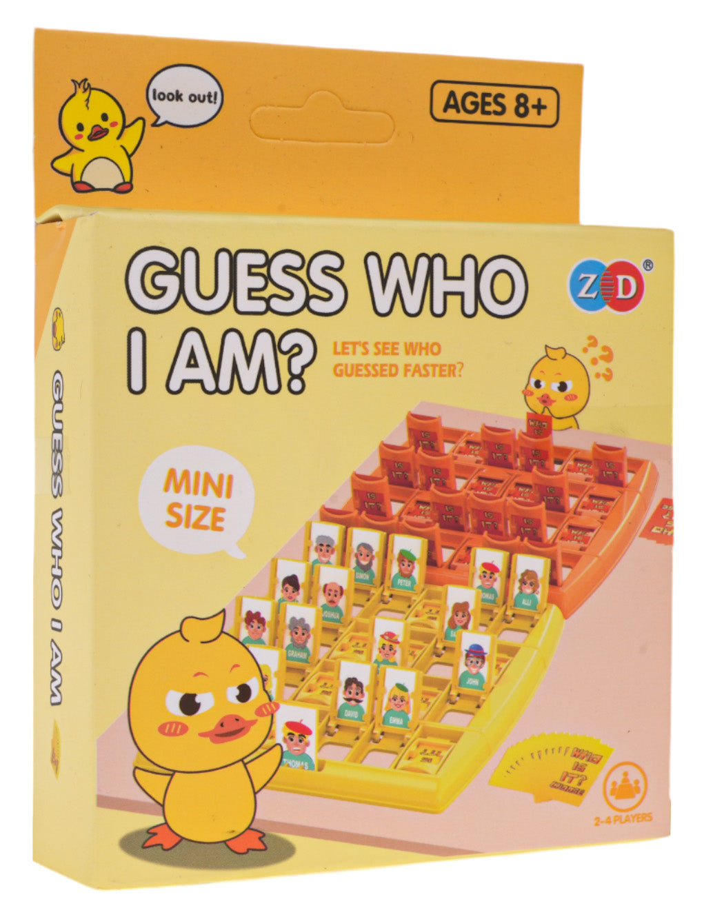 Galda spēle Guess Who I Am mini izmērā dzeltenā iepakojumā