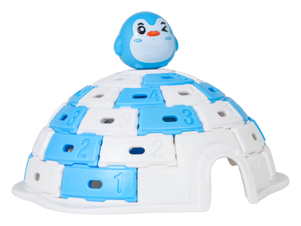 Galda spēle Snow House Adventure ledus mājiņa ar pingvīnu, sānskats