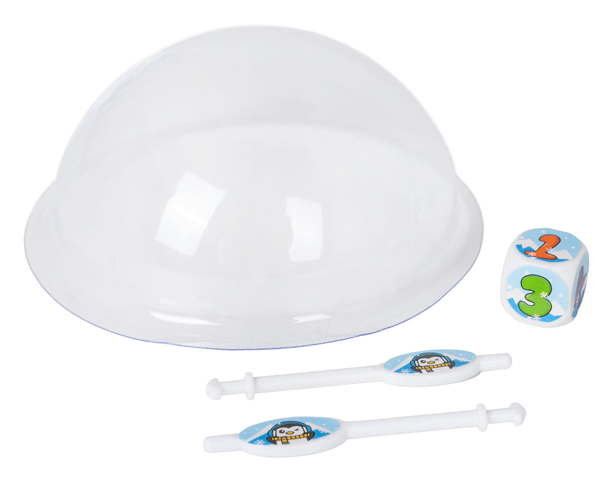 Galda spēles Snow House Adventure piederumi — kauliņš, instrumenti un kupols