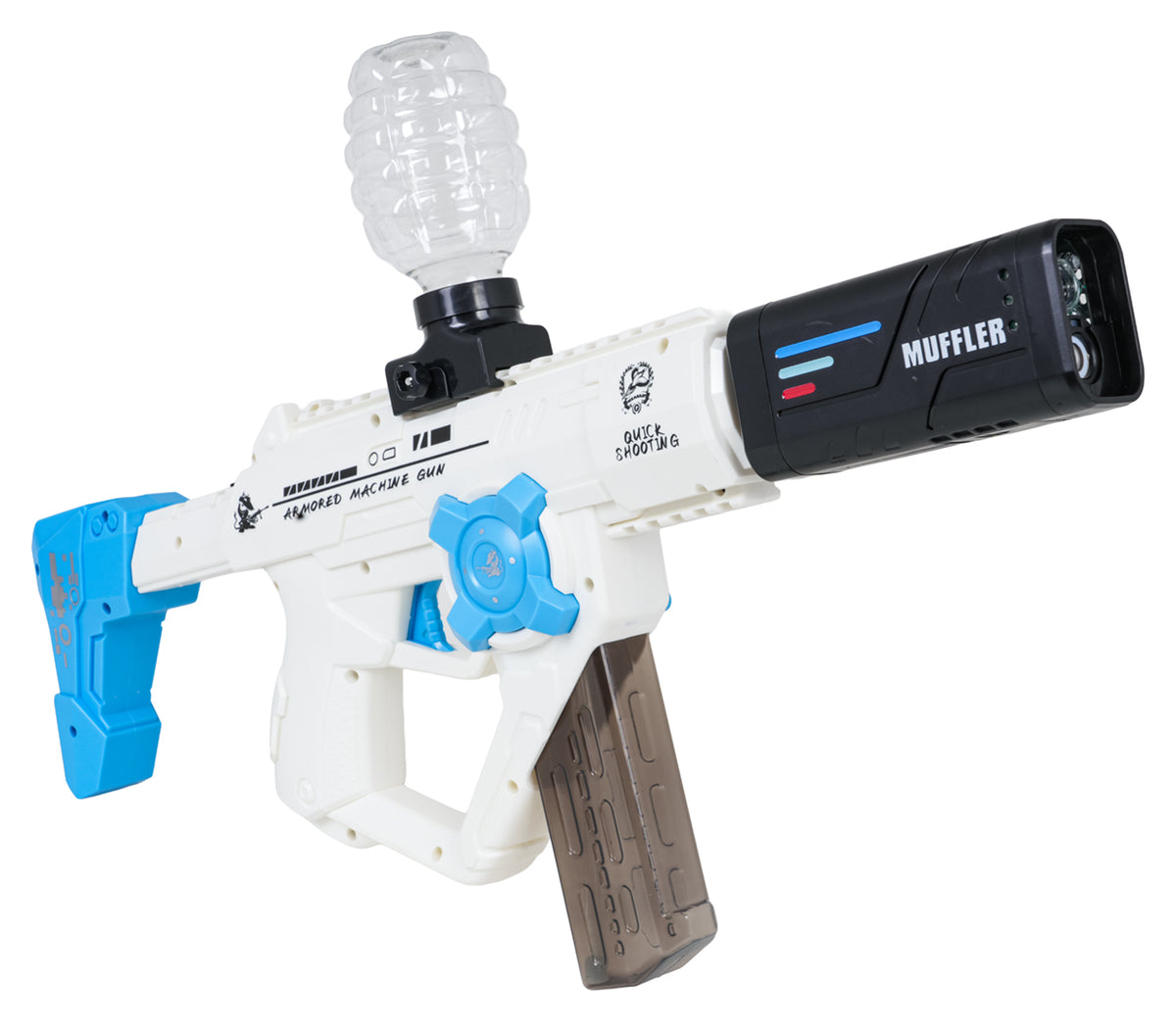 Gel Ball Blaster 3-in-1 ar želejas bumbiņām, putu lodītēm, aizsargbrillēm un uzlādes piederumiem