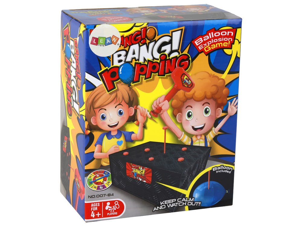 Ģimenes veiklības spēle Pop the Balloon bērniem no 4 gadiem, 2–4 spēlētājiem, iepakojumā
