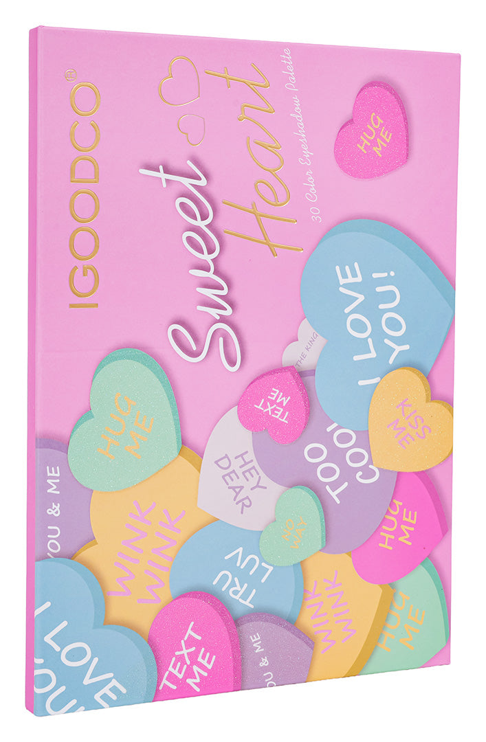 IGOODCO “Sweet Heart” acu ēnu palete ar sirsniņu dizainu, rozā iepakojums
