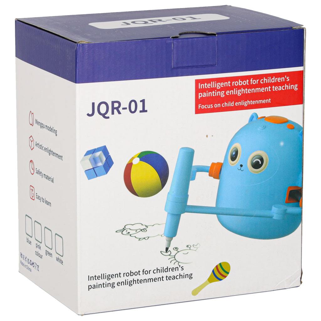 Interaktīvā bērnu zīmēšanas robota JQR-01 iepakojums