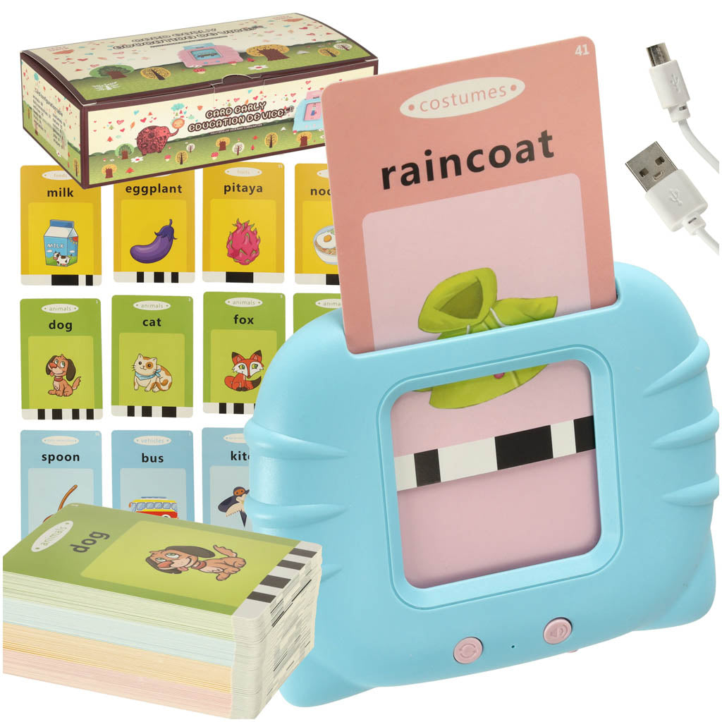 Interaktīvs kartīšu lasītājs bērniem angļu valodas apguvei