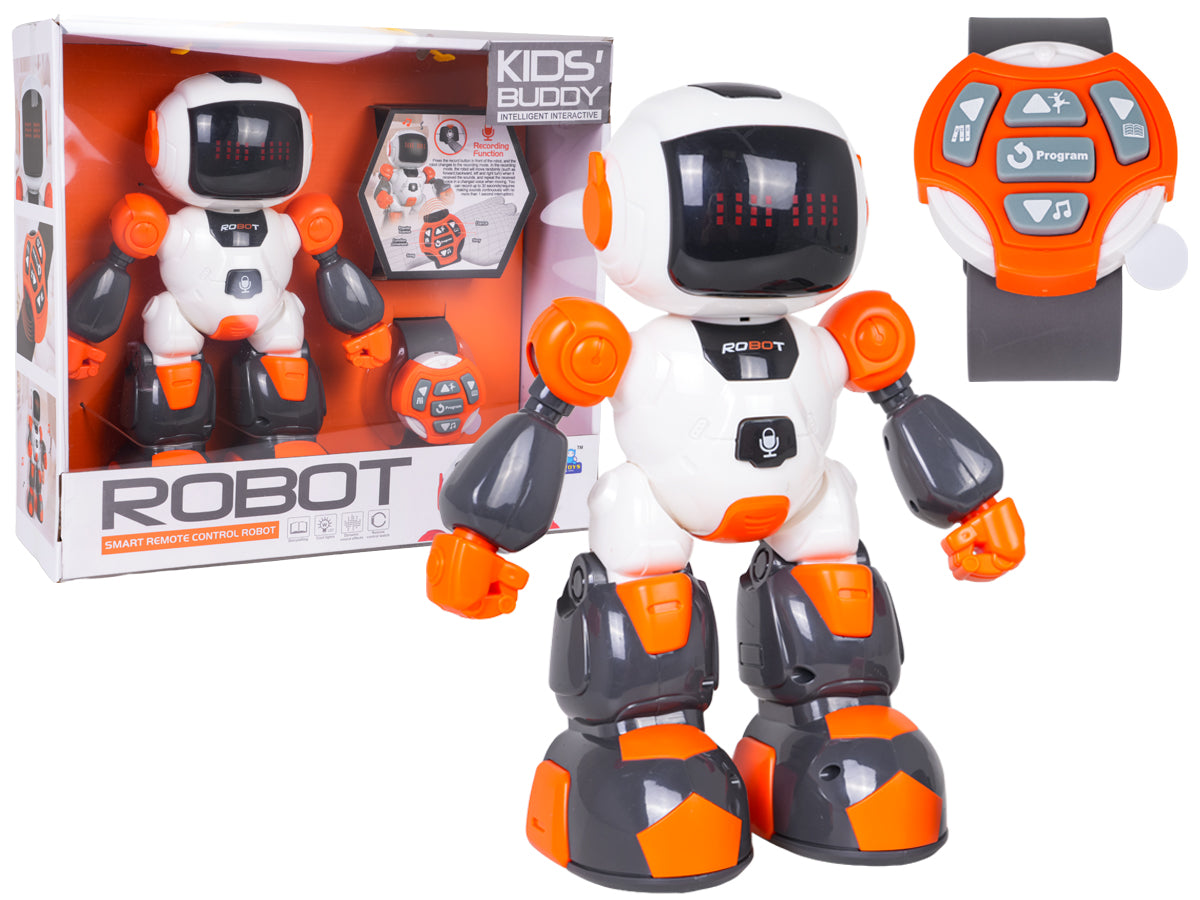 Interaktīvs Buddy robots ar 2,4 GHz tālvadības pulksteni, skaņas un LED gaismas funkcijām