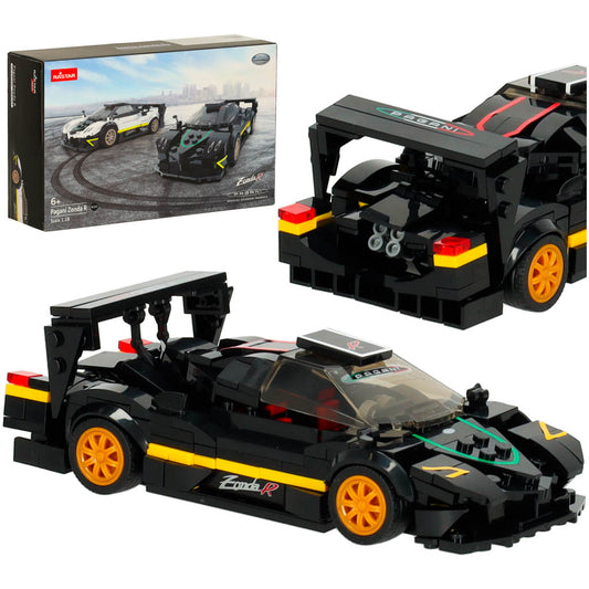 Konstruktors Pagani Zonda R 1:28 ar 387 klucīšiem – salikts sporta auto un iepakojums