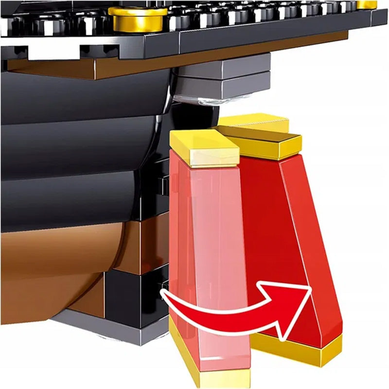 “Pirātu kuģa konstruktors – atverama korpusa lūka, funkcionāla detaļa”