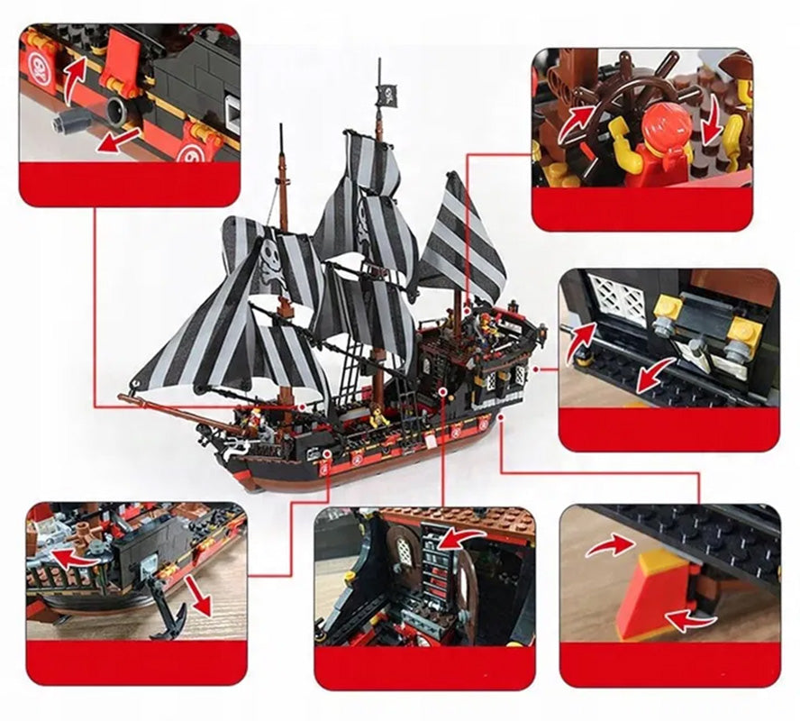 “Pirātu kuģa konstruktors – galvenās funkcijas un kustīgas detaļas, 6+”