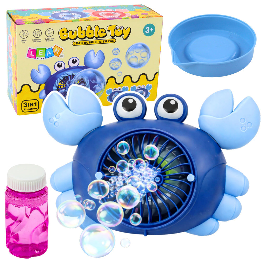 Krabja burbuļu mašīna bērniem 2-in-1 ar burbuļu šķidrumu un trauciņu