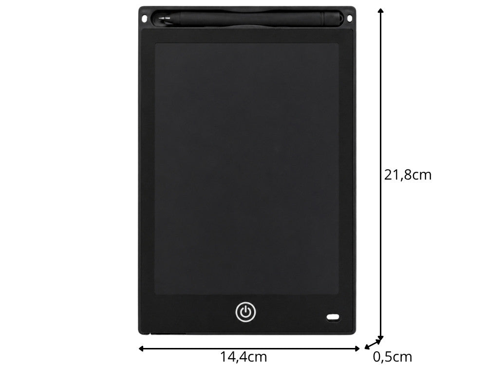 LCD zīmēšanas planšete 8,5 collas ar irbuli, izmēri 14,4 × 21,8 × 0,5 cm