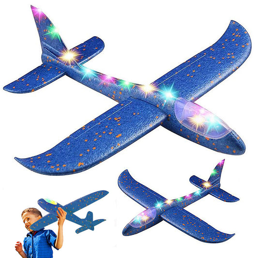 LED putuplasta lidmašīna bērniem zilā krāsā, 47 cm
