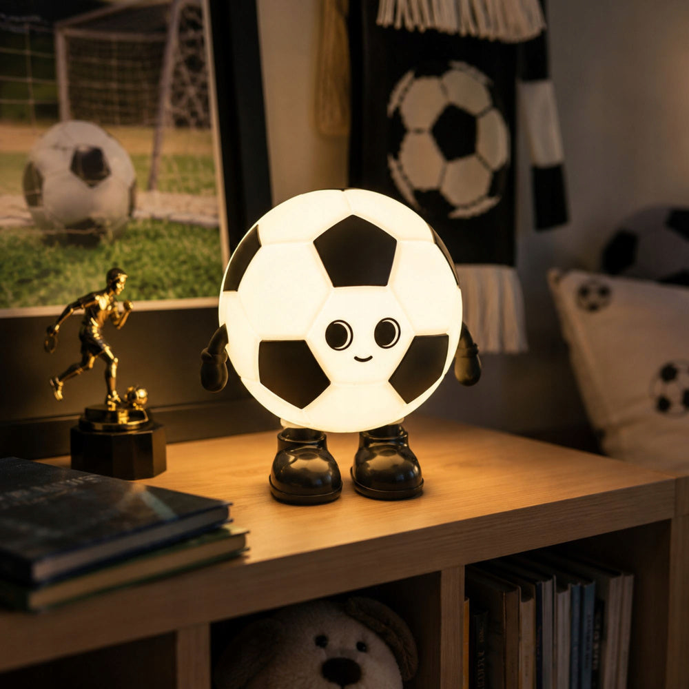 LED silikona naktslampiņa futbola bumbas formā futbola tematikas bērnu istabā