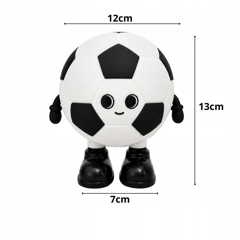 LED silikona naktslampiņa futbola bumbas formā, izmērs 12 × 13 × 7 cm