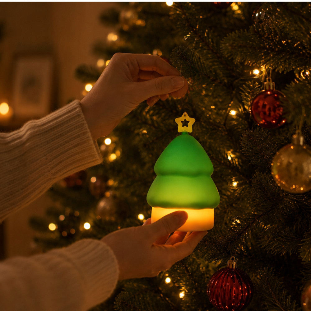 LED Ziemassvētku eglīte no silikona kā piekarama eglītes dekorācija