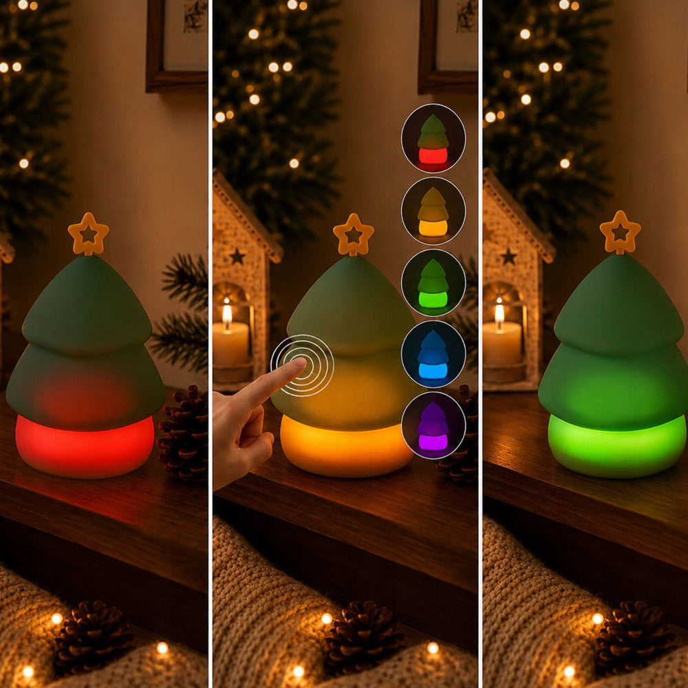 LED Ziemassvētku eglīte ar skārienvadību un maināmām gaismas krāsām