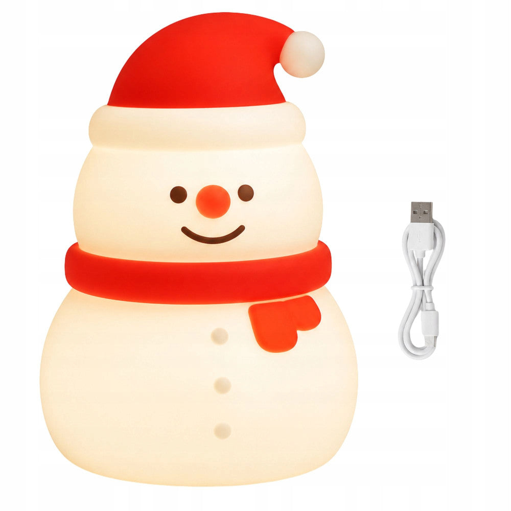 LED Ziemassvētku sniegavīra lampiņa no silikona ar USB uzlādes kabeli