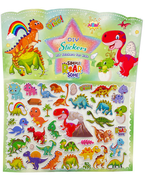 Lielais 3D dinozauru uzlīmju komplekts 42 × 35 cm