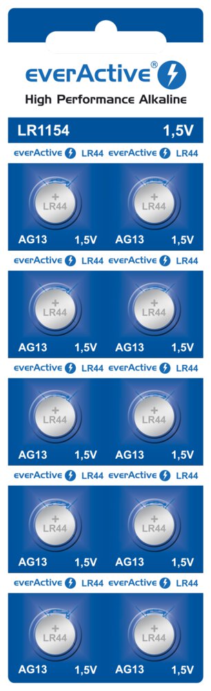 everActive LR44 (LR1154/AG13) sārma poga bateriju plāksne – tiek pārdota pa 1 gabalam