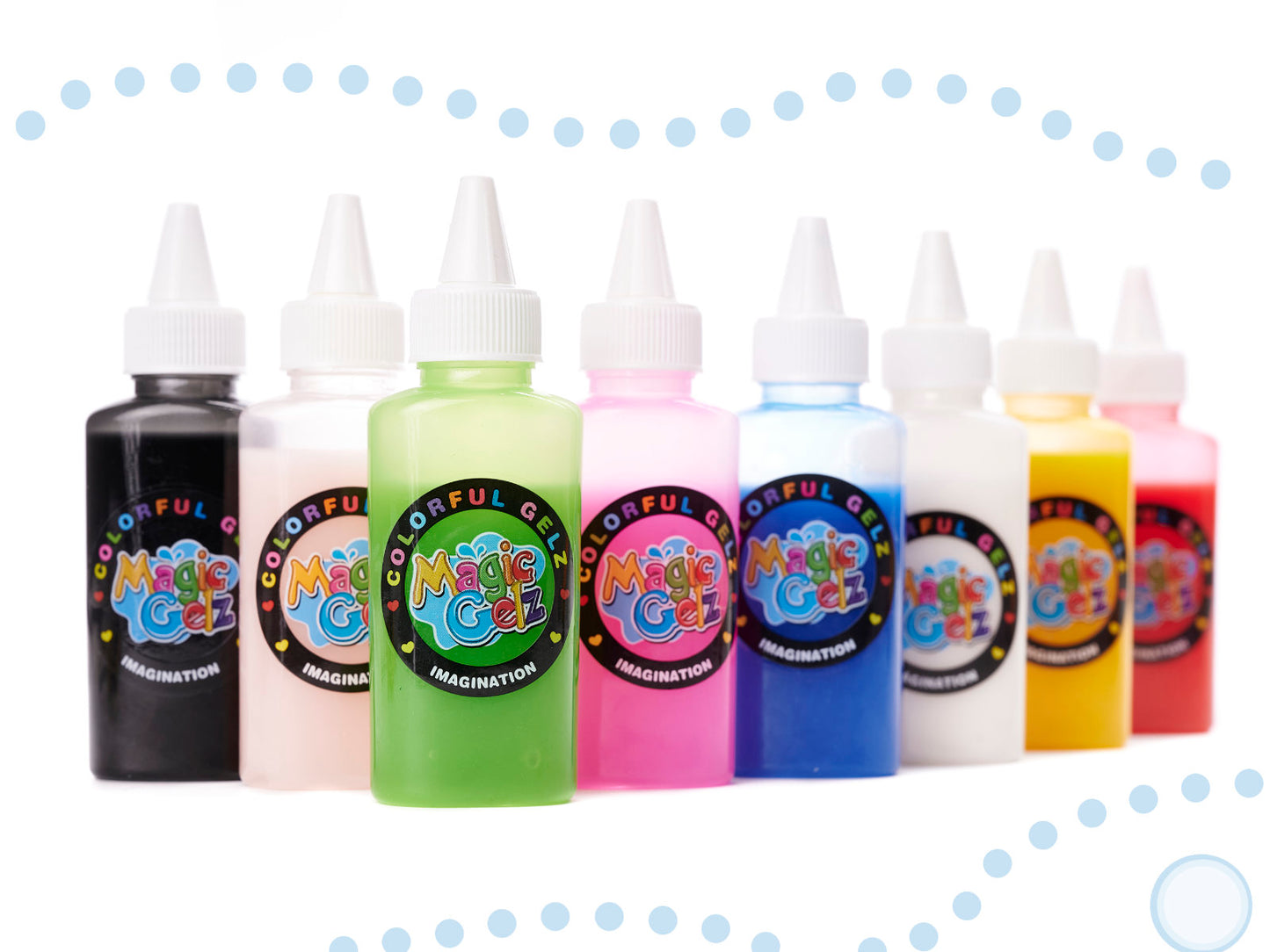 Krāsainas Magic Gel līmes pudelītes 3D Crystal Glue radošajiem darbiem