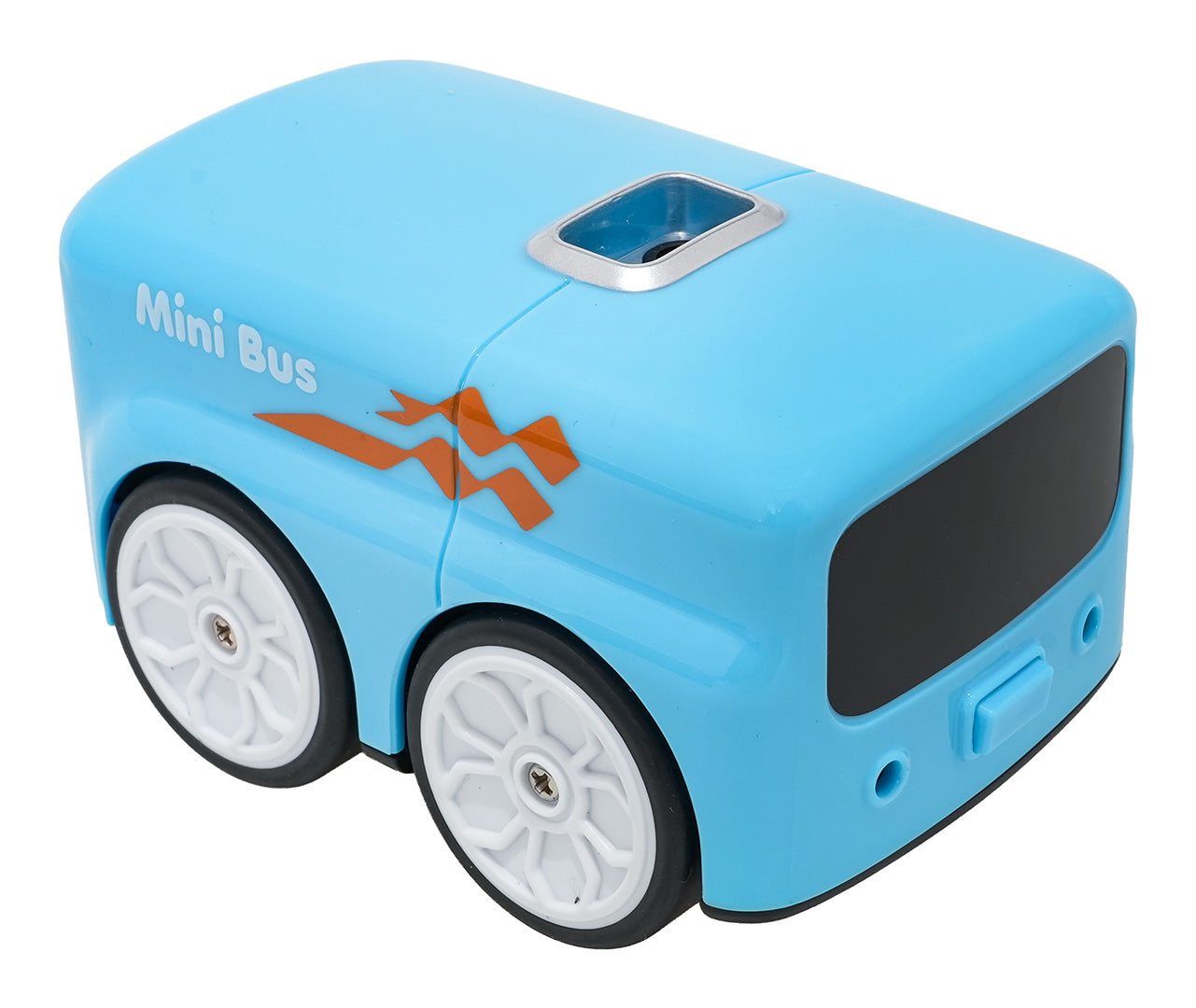 “Magic Mini Bus” zilais mini autobuss – tālvadības rotaļlieta ar bumbiņas sekošanas funkciju