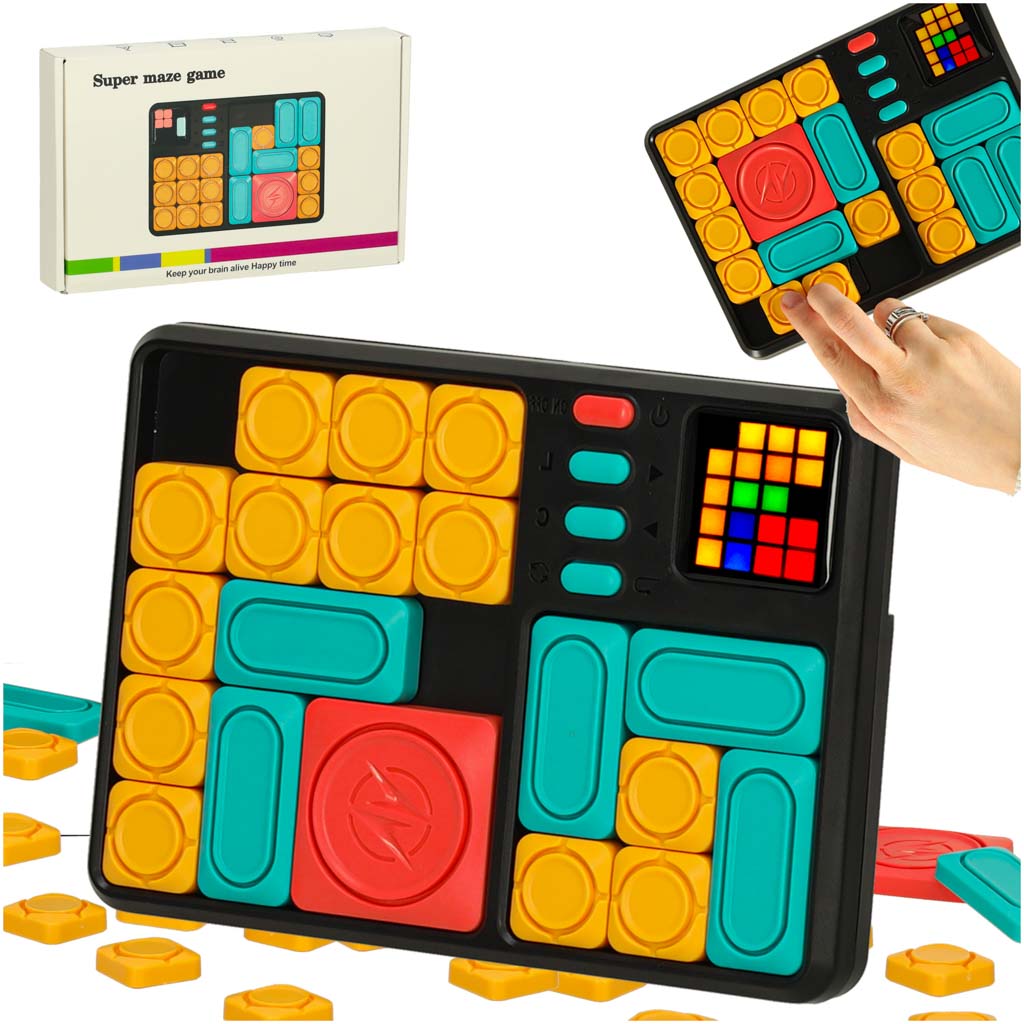 Magnētiskā bīdāmā loģikas spēle Super Maze Game ar 500 uzdevumiem bērniem