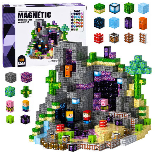 magnetiskie pikselu kubi 100 gabali