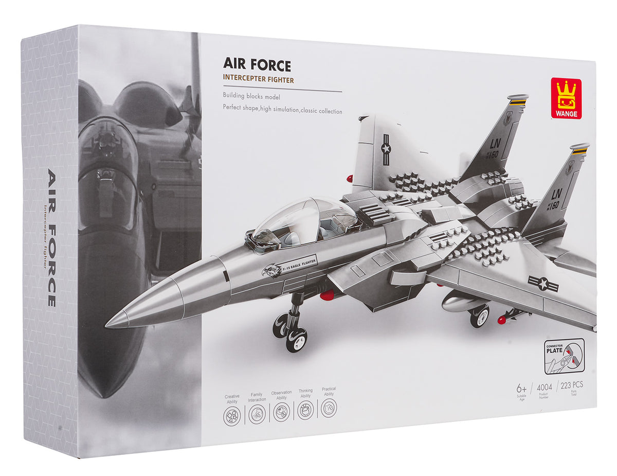 Militārās lidmašīnas F-15 Eagle konstruktors Wange Air Force, 223 detaļas, 6+