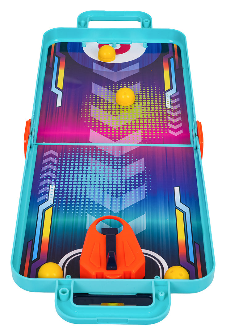 Mini boulinga laukums bērniem ar diviem mērķiem un oranžu palaišanas ierīci