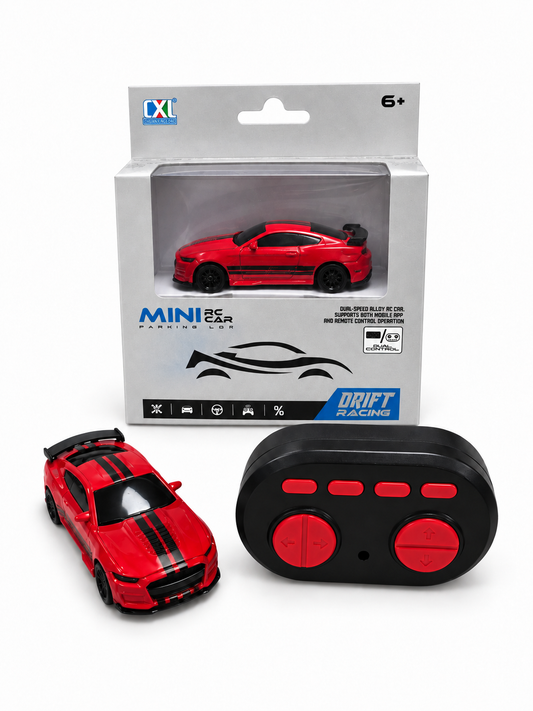 Mini RC drift auto ar pulti, sarkans, iepakojumā