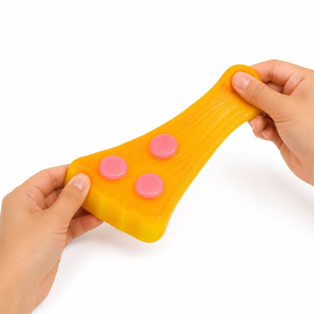Picas šķēles formas elastīga antistresa squishy rotaļlieta stiepšanas laikā