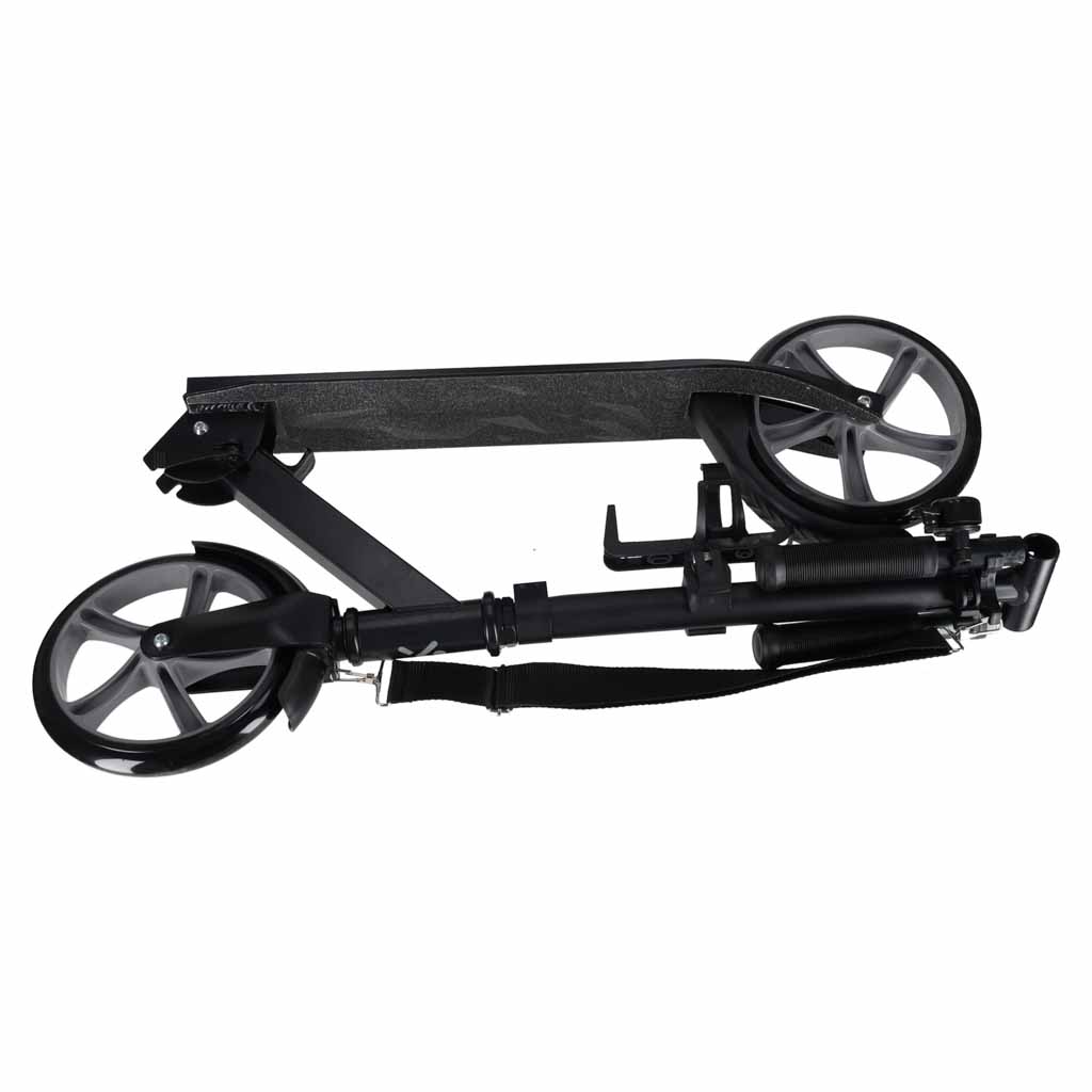 Pilnībā salocīts Trike Fix melns pilsētas skrejritenis