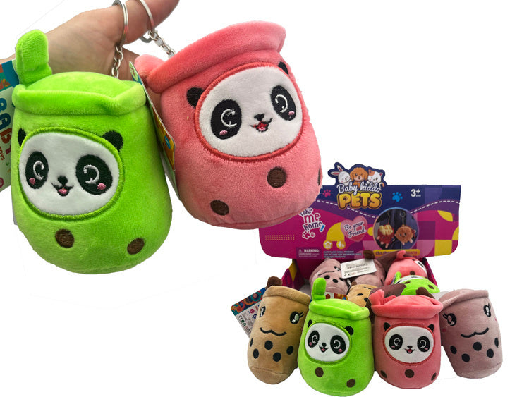 Plīša bubble tea piekariņš bērniem dažādos dizainos, mix