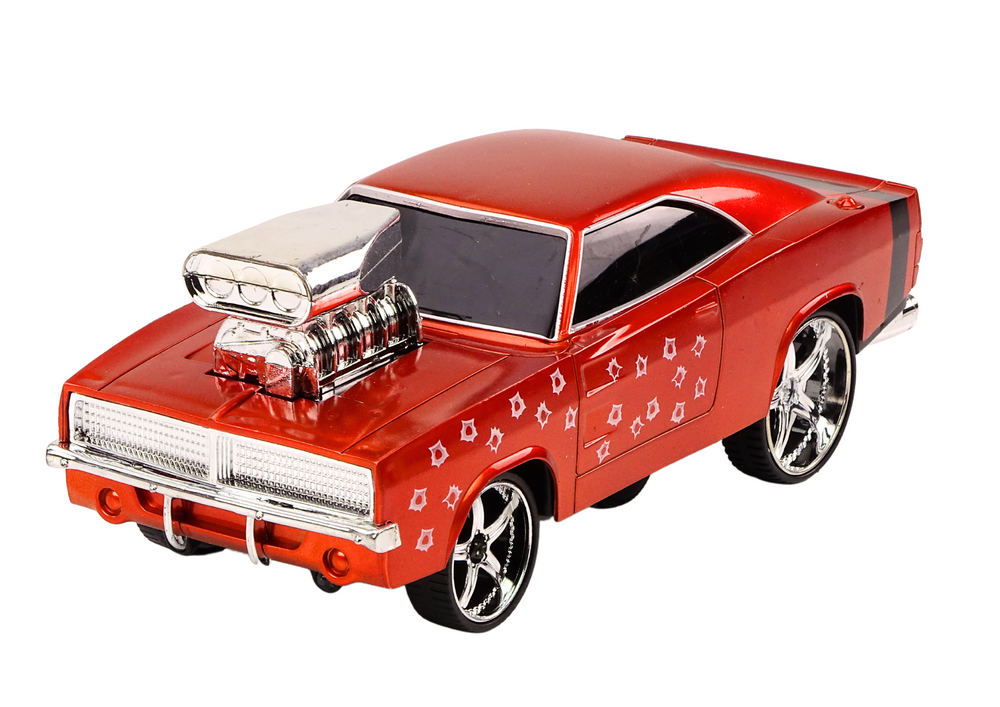 Tālvadības automašīna 1:18 Drift 360° ar gaismām un skaņu – sarkana (6+)