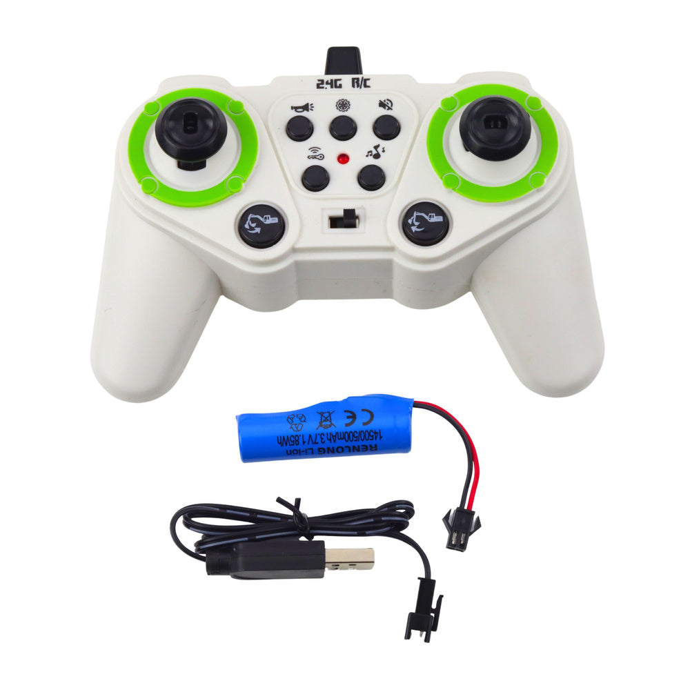 Tālvadības ekskavators “Heavy Truck” 1:24 ar gaismām, skaņām un demo režīmu (6+)