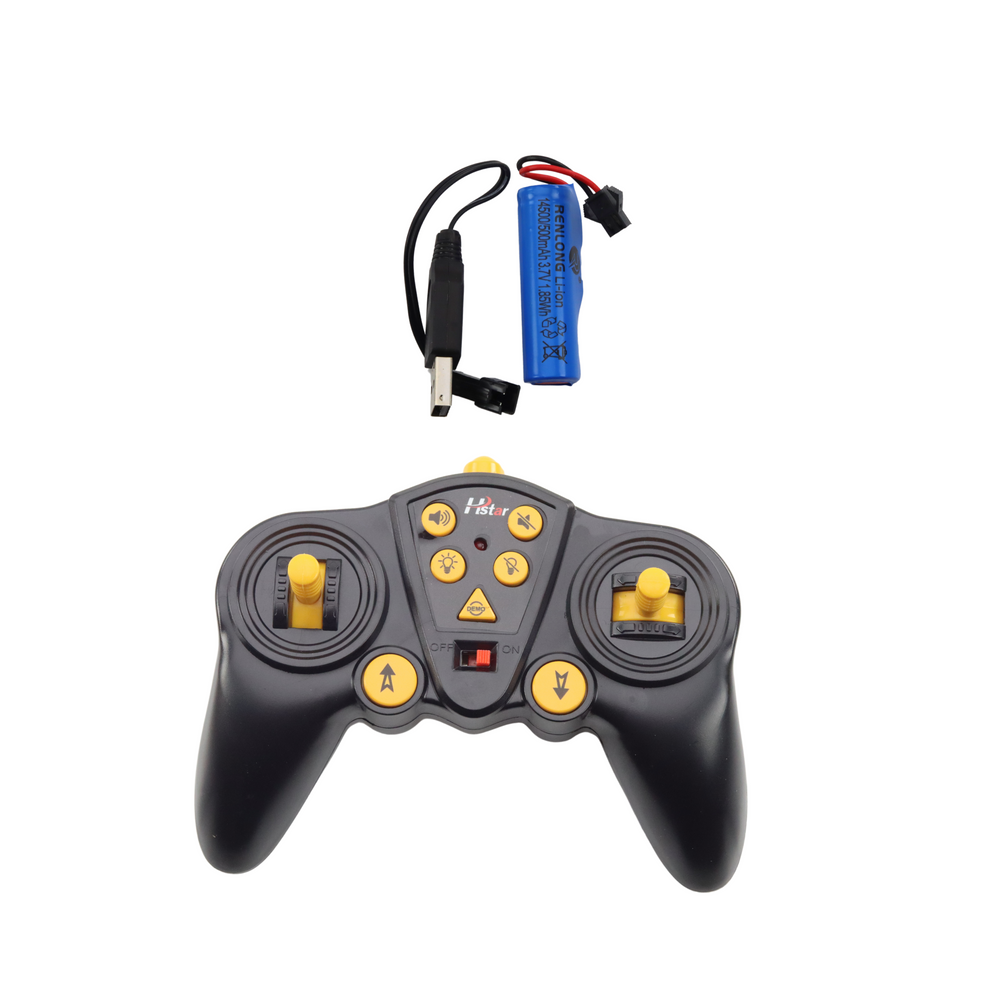 RC pašizgāzējs dzelteni sarkans ar tālvadību (2,4 GHz)